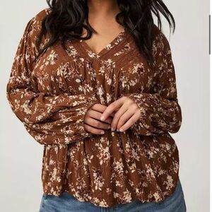 Floral V-Neck Blouse Torrid